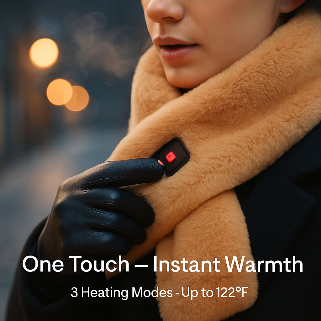Electric Heated Scarf with USB Power - Unisex