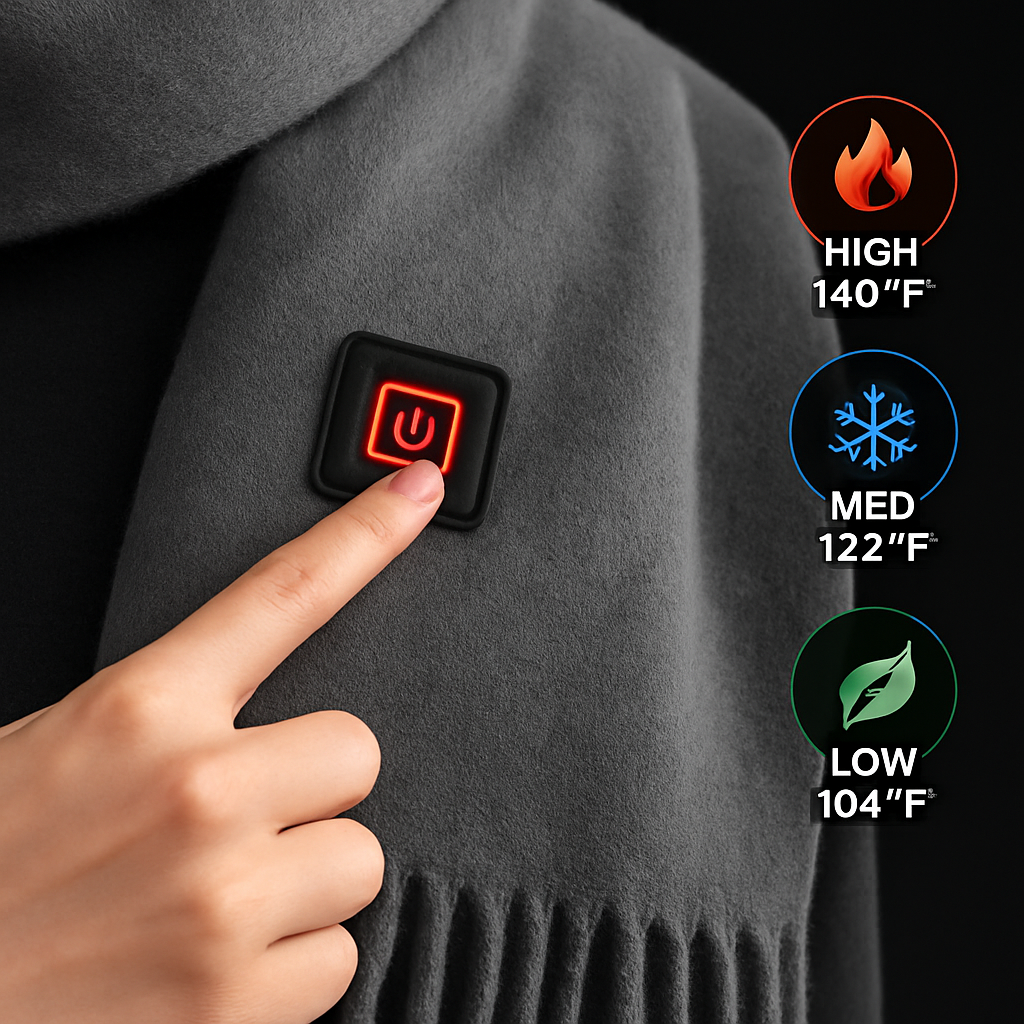 Electric Heated Scarf for Winter Warmth & Comfort