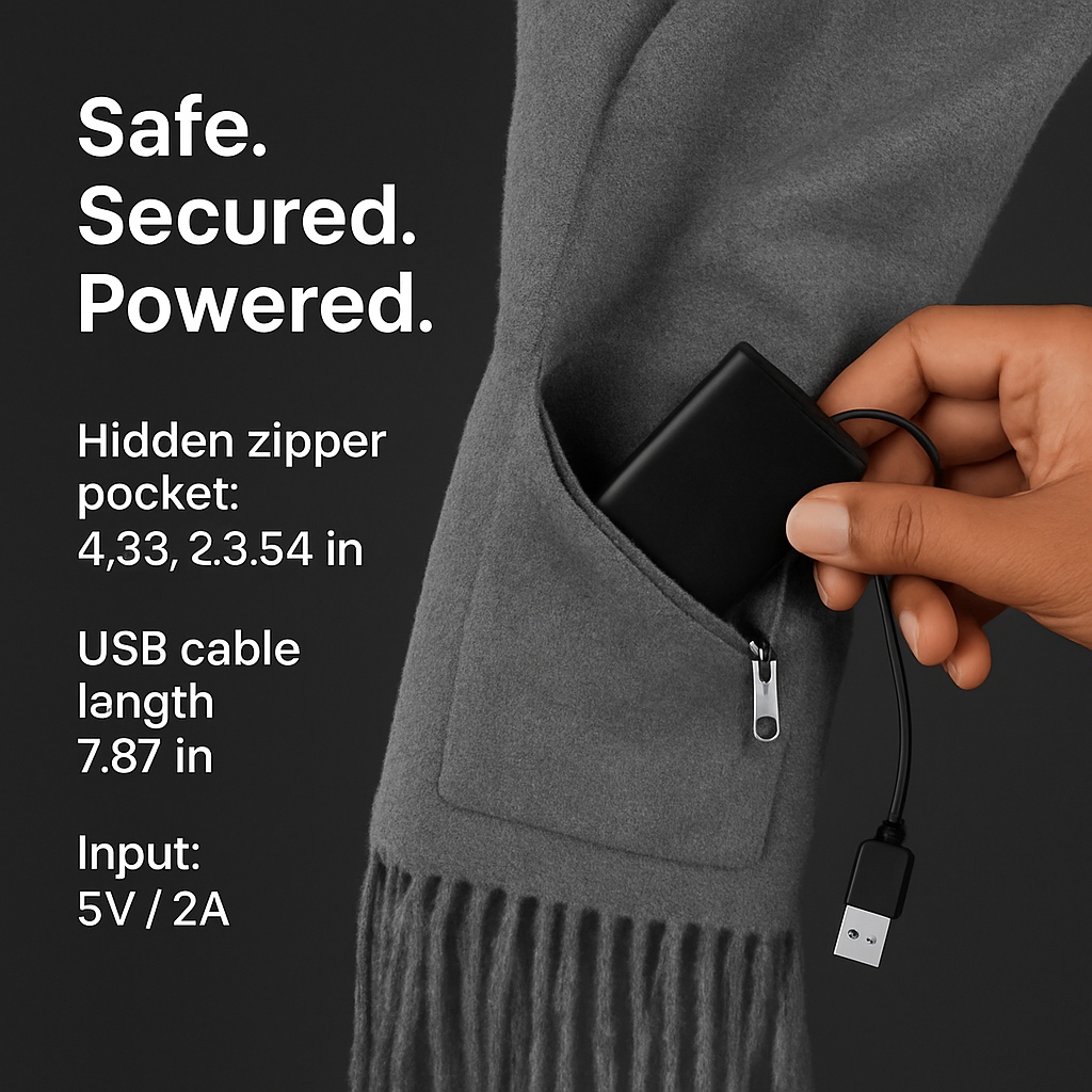 Electric Heated Scarf for Winter Warmth & Comfort
