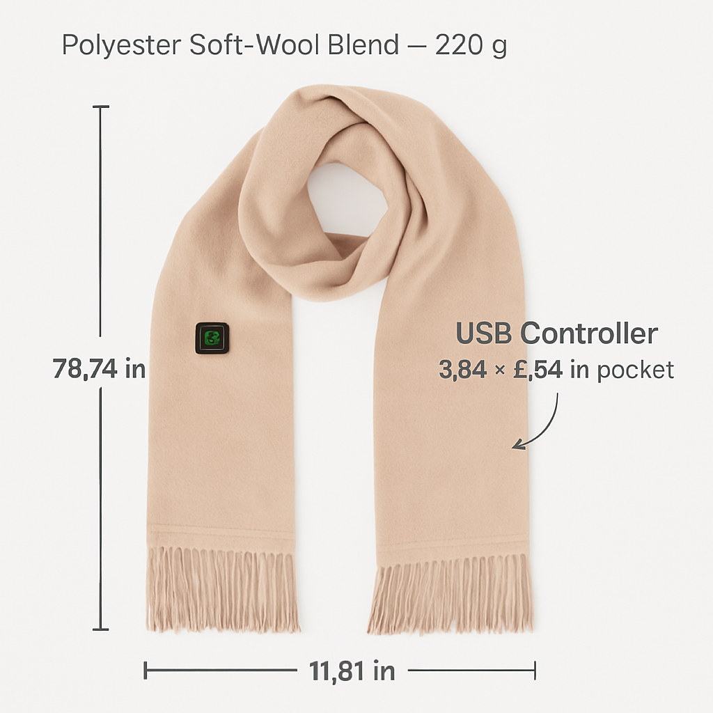 Electric Heated Scarf for Winter Warmth & Comfort