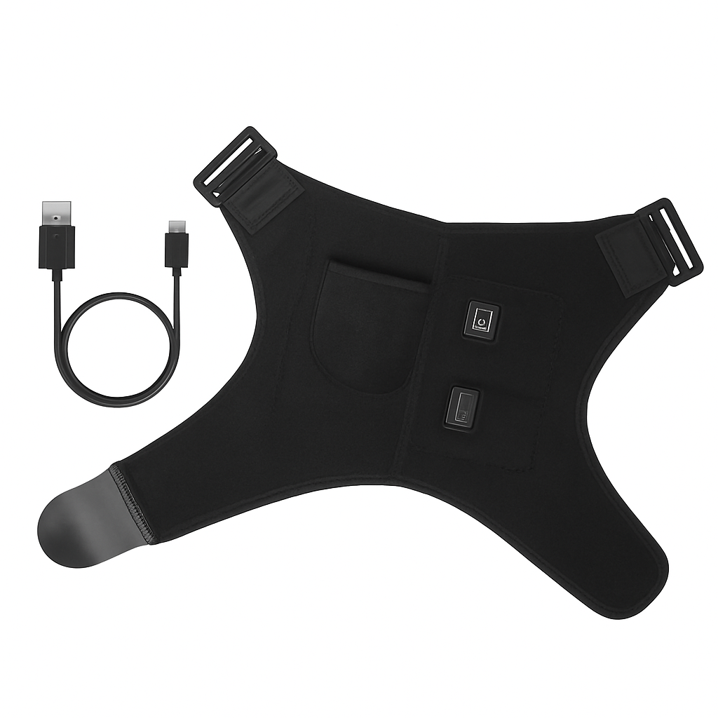 Heated Shoulder Brace with 3-Level Heating for Pain Relief