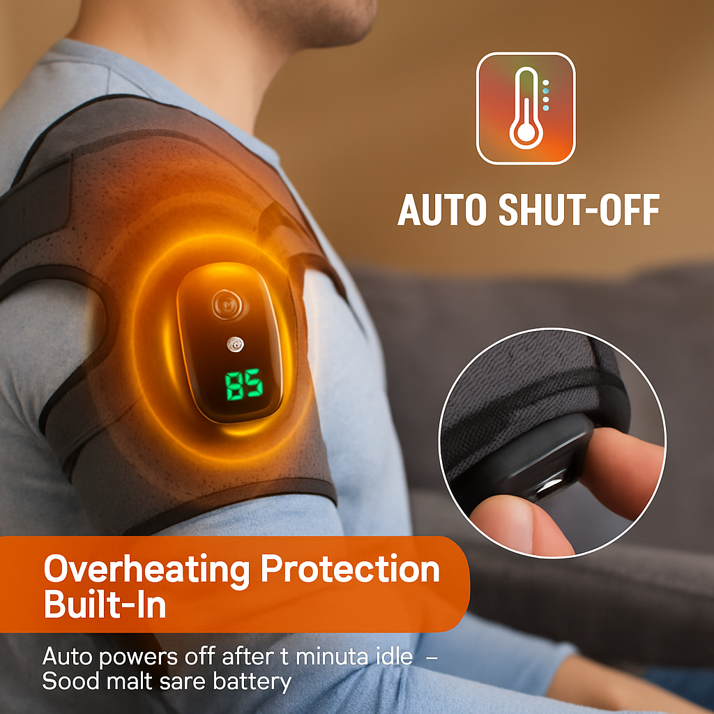 Cordless Heated Shoulder Wrap Massager for Relief
