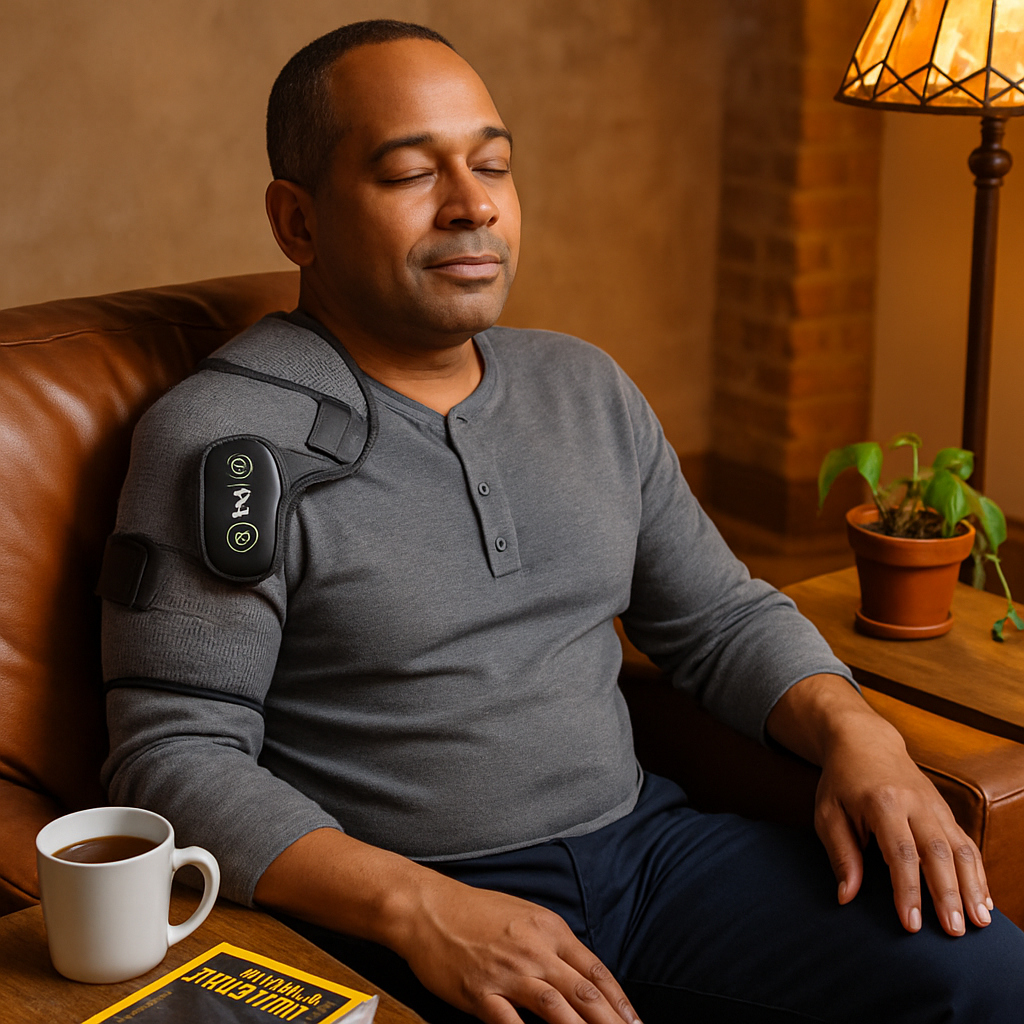 Cordless Heated Shoulder Wrap Massager for Relief