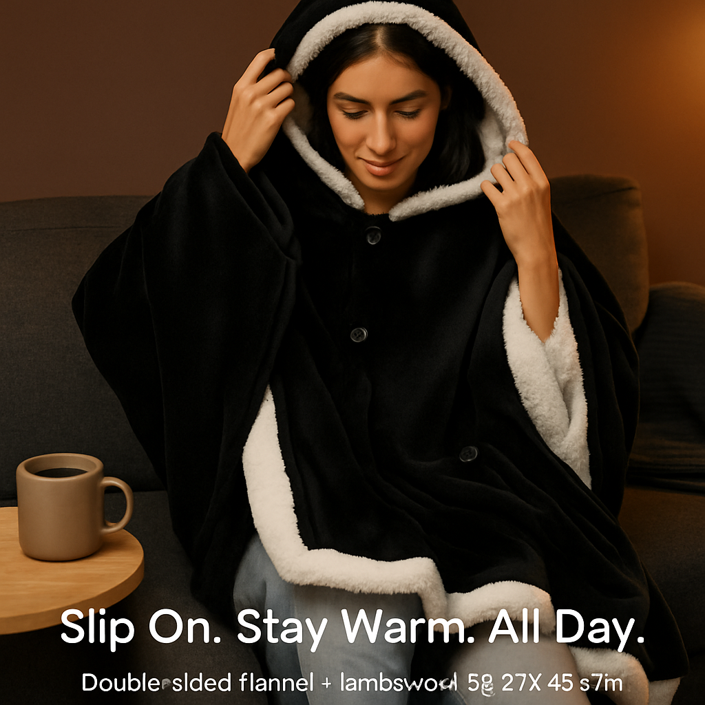 Hoodie Blanket Wrap: Cozy Wearable Robe with Pockets