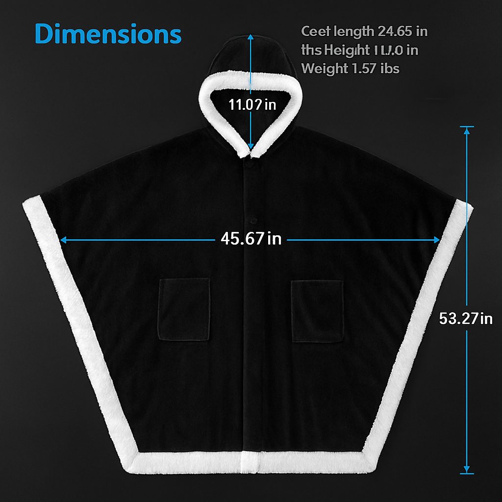 Hoodie Blanket Wrap: Cozy Wearable Robe with Pockets