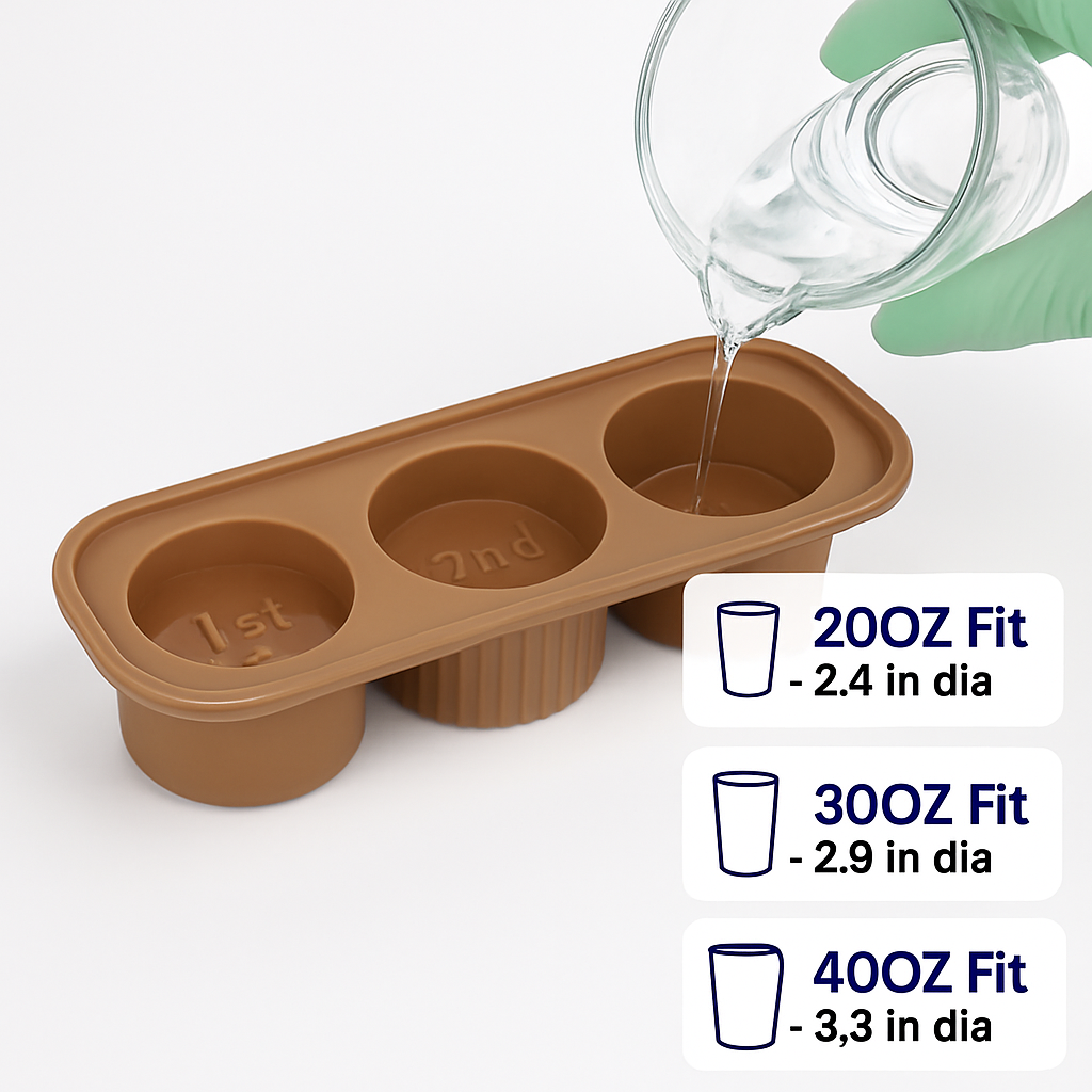 Ice Cube Tray for Cups - Hollow Cylinder Molds