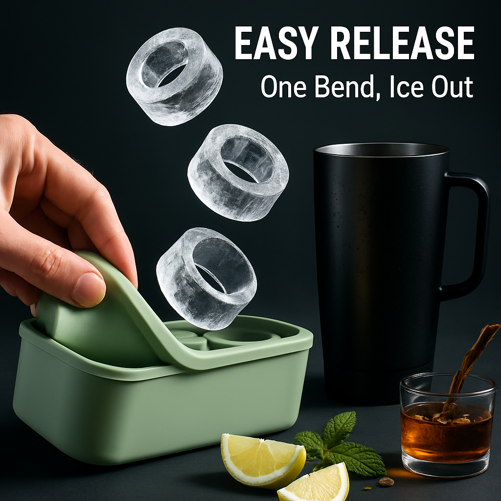 Ice Cube Tray for Cups - Hollow Cylinder Molds