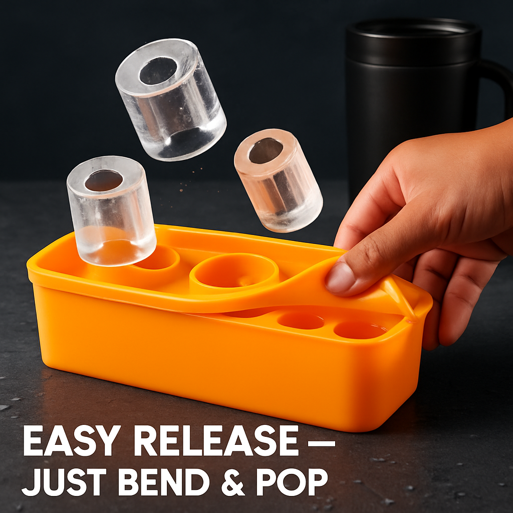 Ice Cube Tray for Cups - Hollow Cylinder Molds