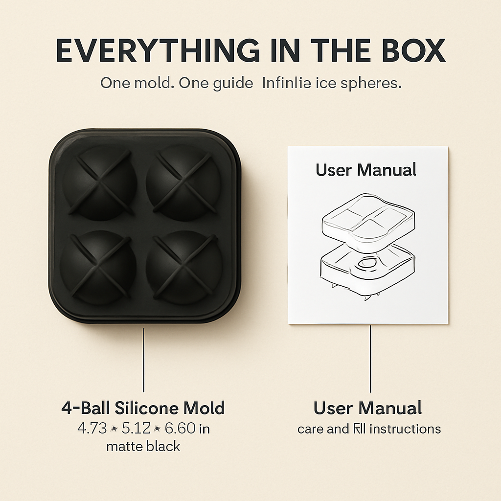 Sphere Ice Ball Maker Mold Silicone Ice Tray