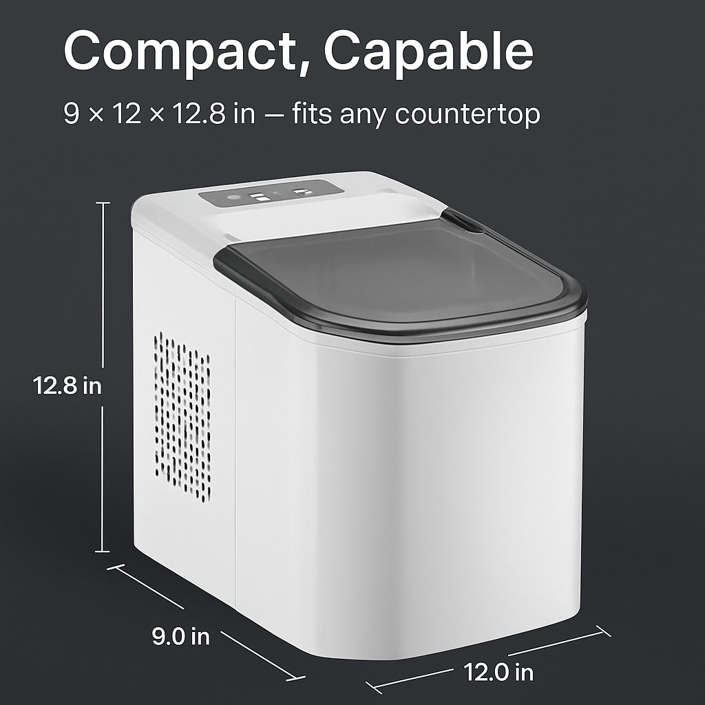 Countertop Ice Maker with Bullet Ice for Home & Office