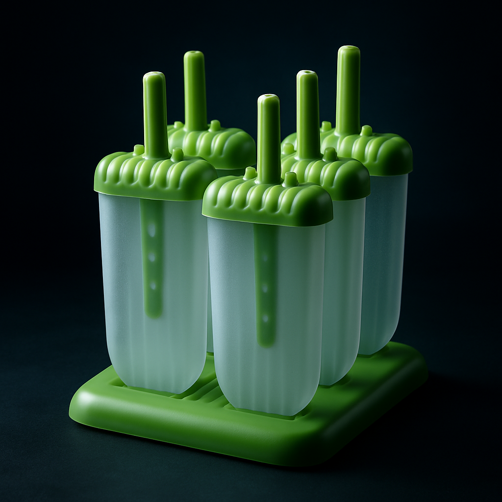 Popsicle Molds 6-Cavity Reusable Ice Pop Maker
