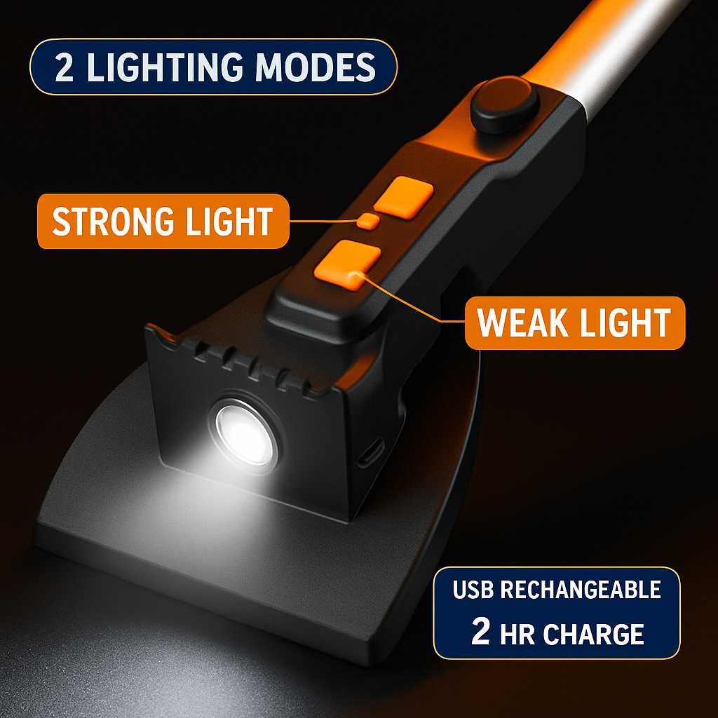 3-in-1 Car Snow Removal Shovel with Lights