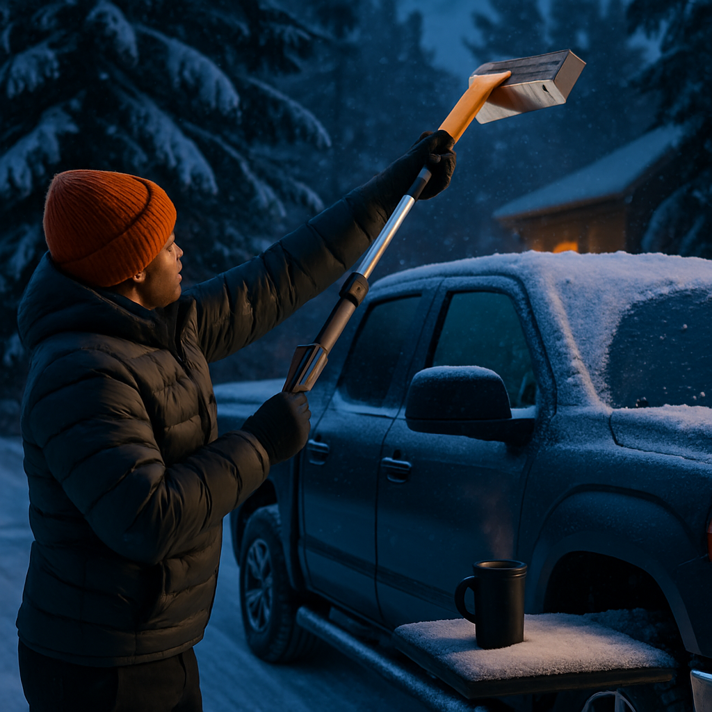 3-in-1 Car Snow Removal Shovel with Lights