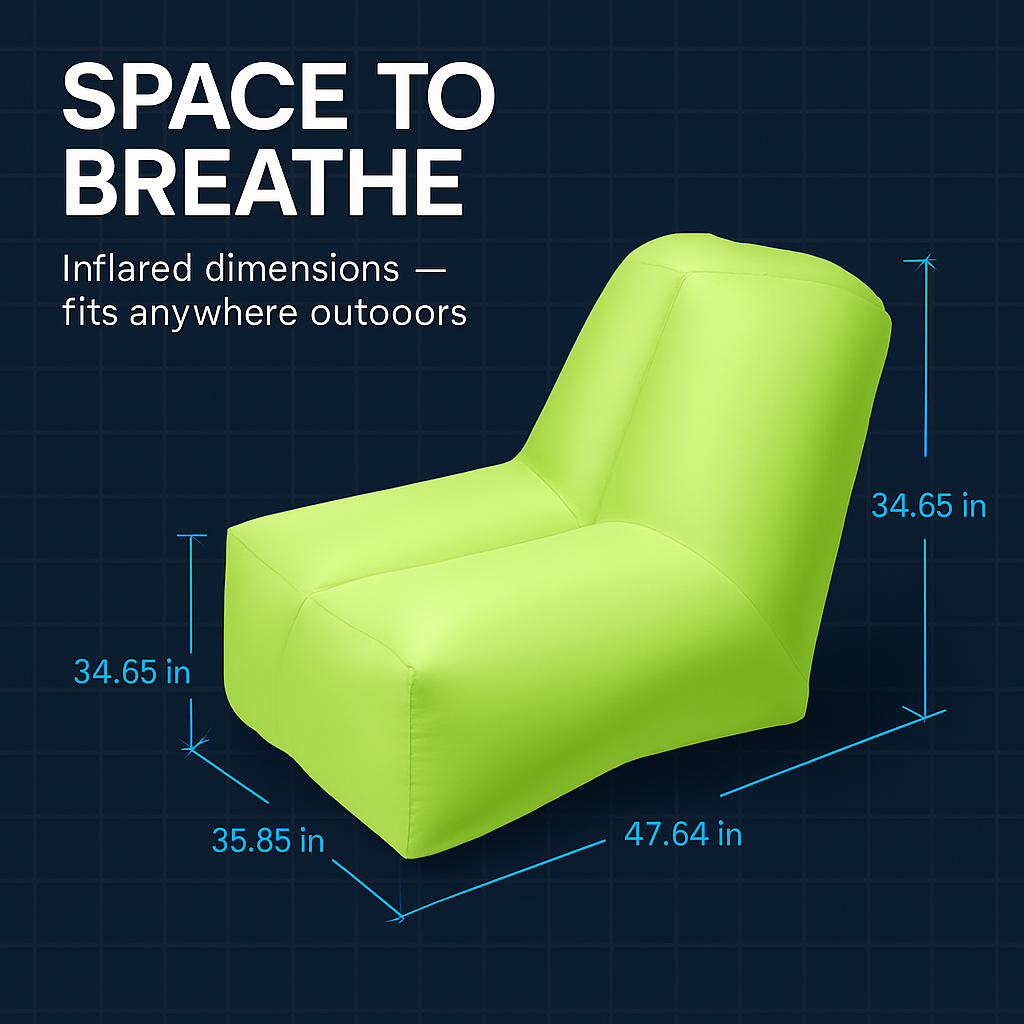 Inflatable Lounger Air Sofa Chair Couch w/ Portable Organizing Bag Waterproof Anti-Leaking for Backyard Lakeside Beach Traveling Camping Picnics