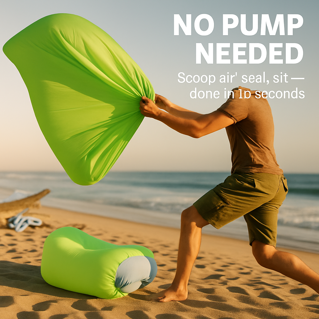 Inflatable Lounger Air Sofa Chair Couch w/ Portable Organizing Bag Waterproof Anti-Leaking for Backyard Lakeside Beach Traveling Camping Picnics
