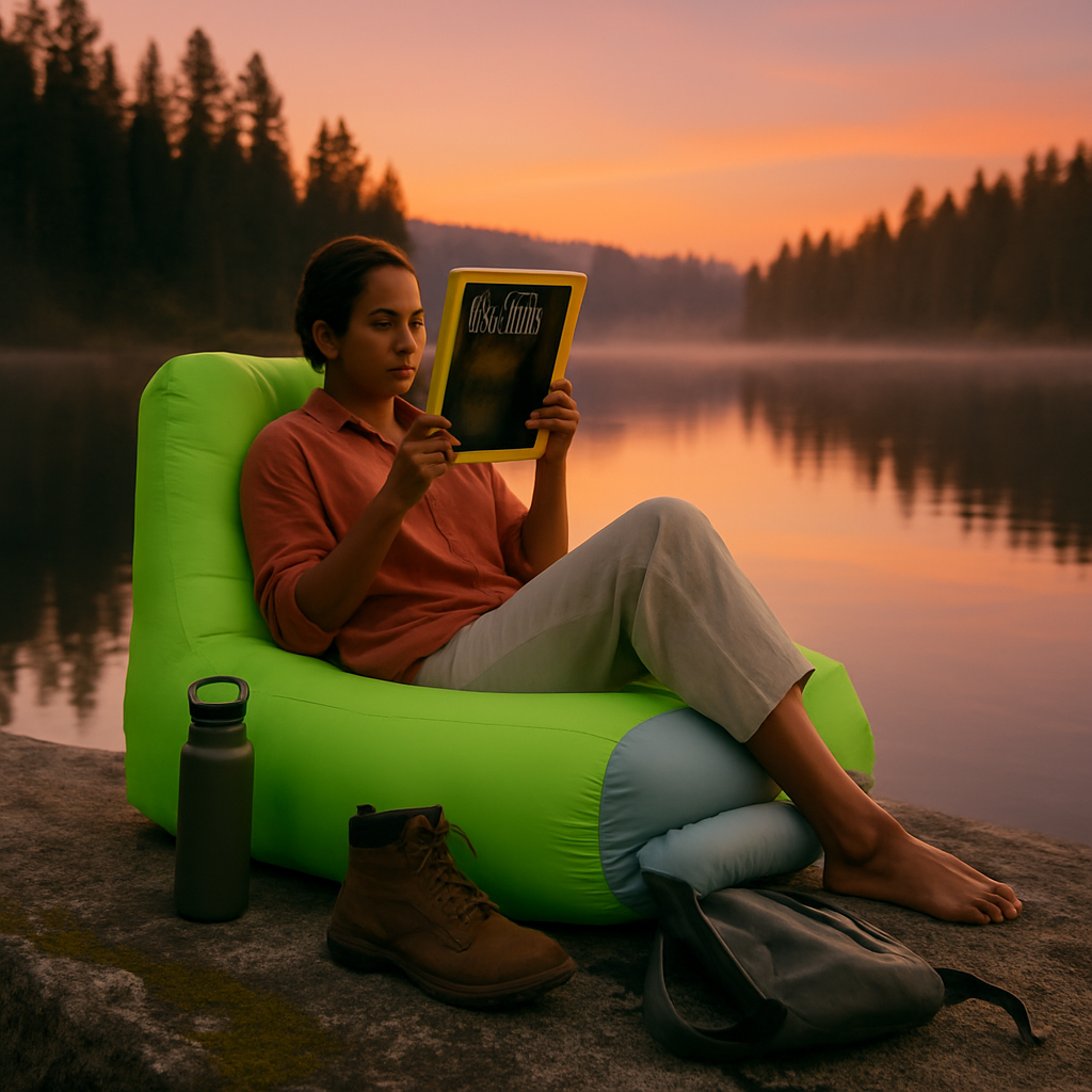 Inflatable Lounger Air Sofa Chair Couch w/ Portable Organizing Bag Waterproof Anti-Leaking for Backyard Lakeside Beach Traveling Camping Picnics