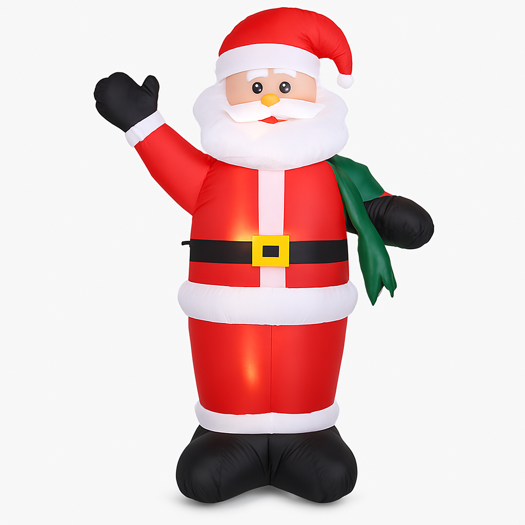 Inflatable Giant Santa Claus with LED Lights 6.4ft