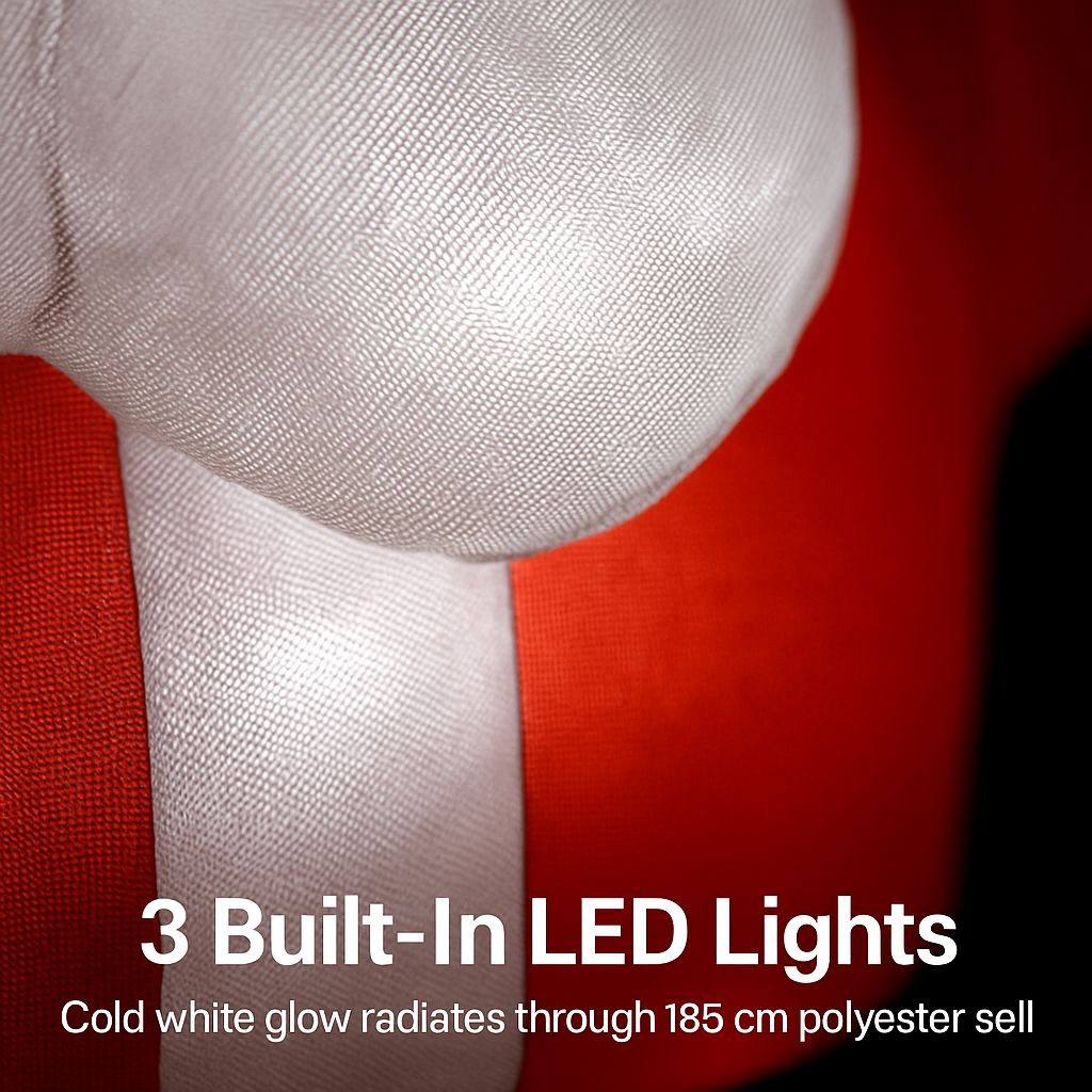 Inflatable Giant Santa Claus with LED Lights 6.4ft
