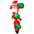 8FT Climbing Inflatable Santa Claus with Light Hanging Blow Up Christmas Inflatable Indoor Outdoor Christmas Decorations 3 Santa Claus 3 Merry Christm