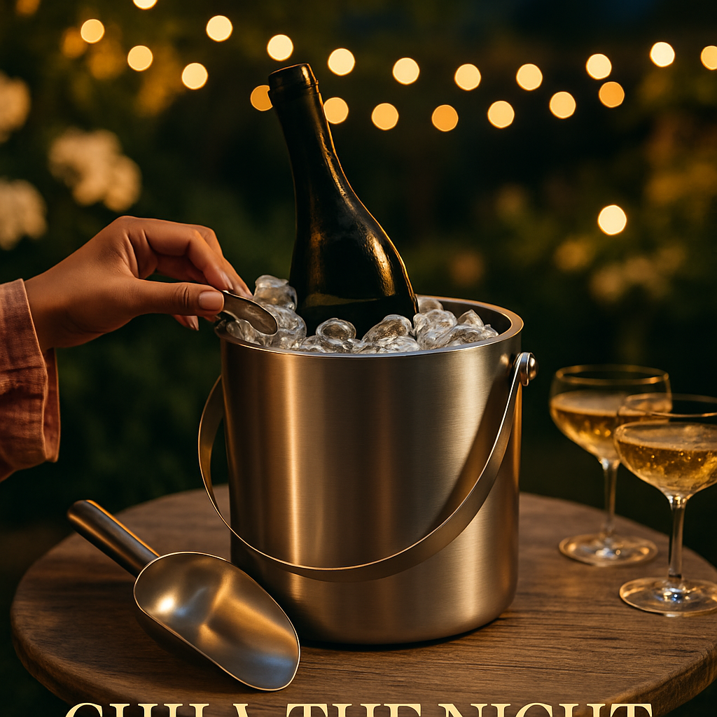 Double-Wall Stainless Steel Ice Bucket for Parties