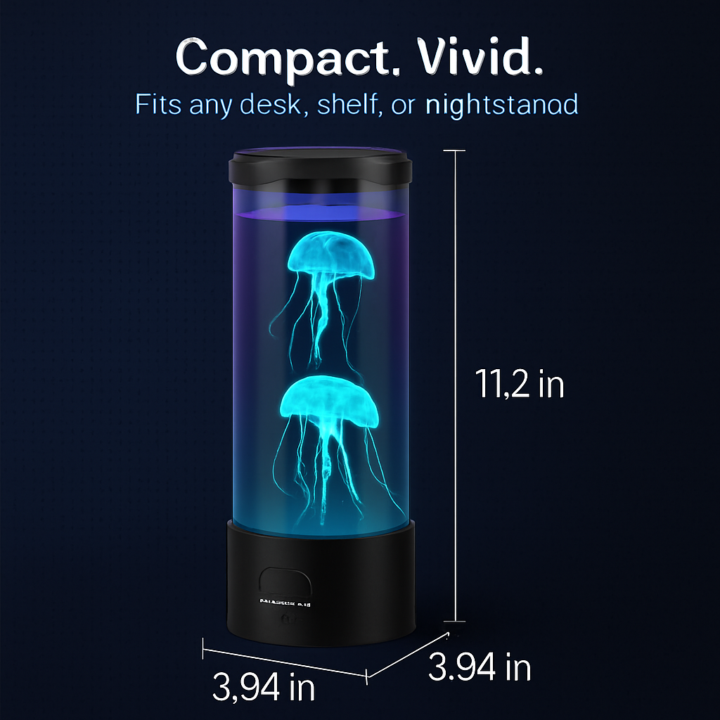 Jellyfish Lava Lamp Multi-Color Mood Light Desk Lamp