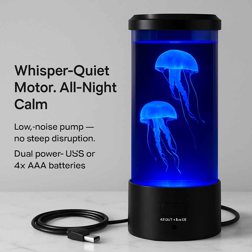 Jellyfish Lava Lamp Multi-Color Mood Light Desk Lamp