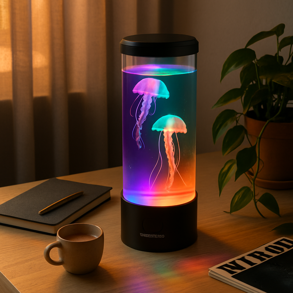 Jellyfish Lava Lamp Multi-Color Mood Light Desk Lamp