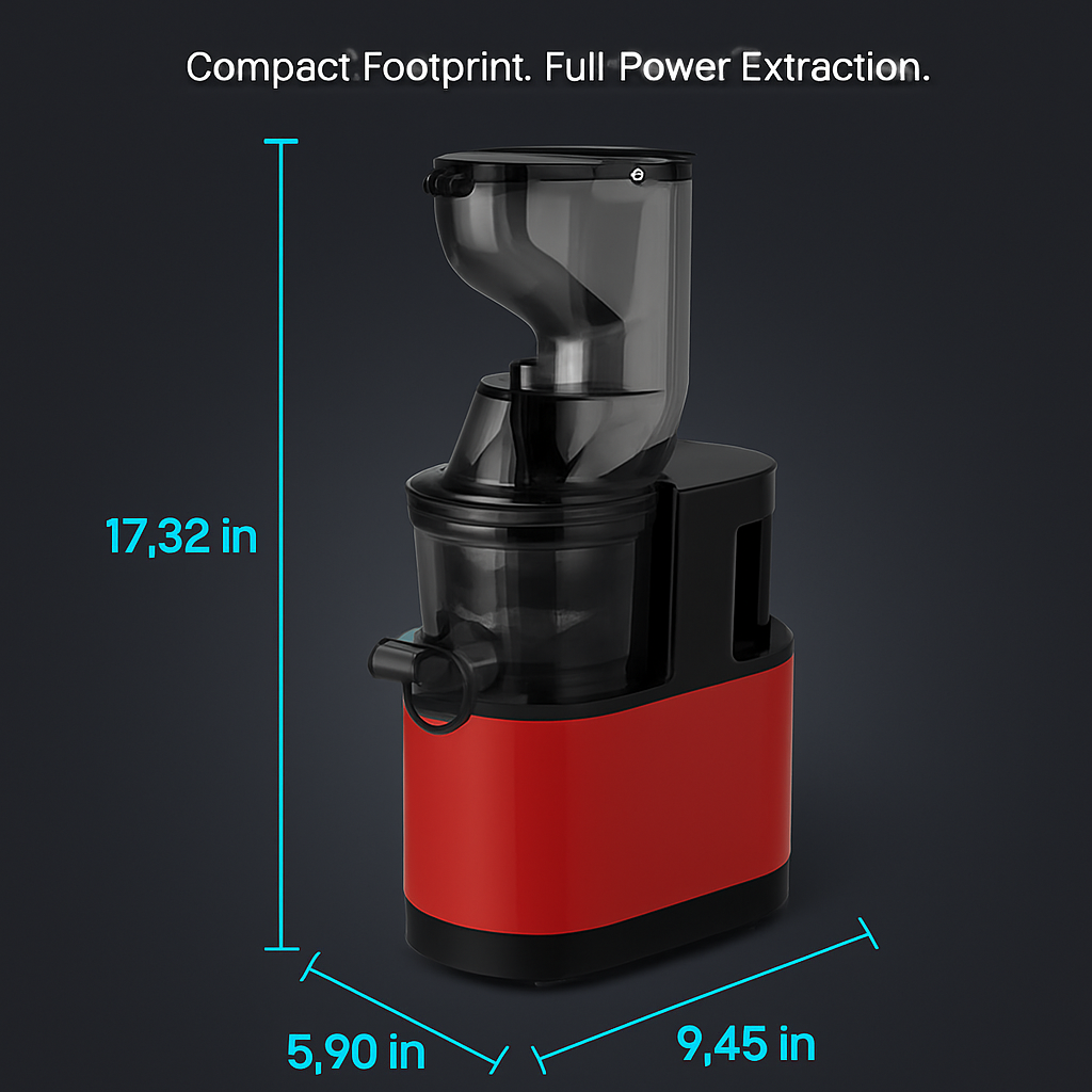 Cold Press Juicer Machine for Home Use with 2 Containers