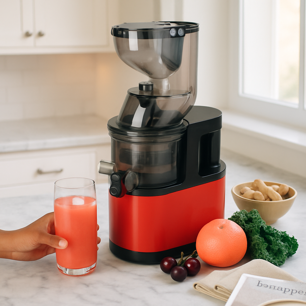 Cold Press Juicer Machine for Home Use with 2 Containers
