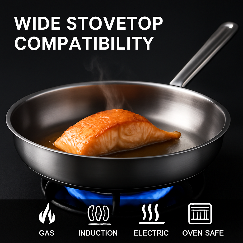 Stainless Steel Cookware Set for Induction Stovetops