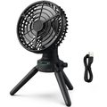 Foldable Camping Fan with Oscillating Tripod and USB Power