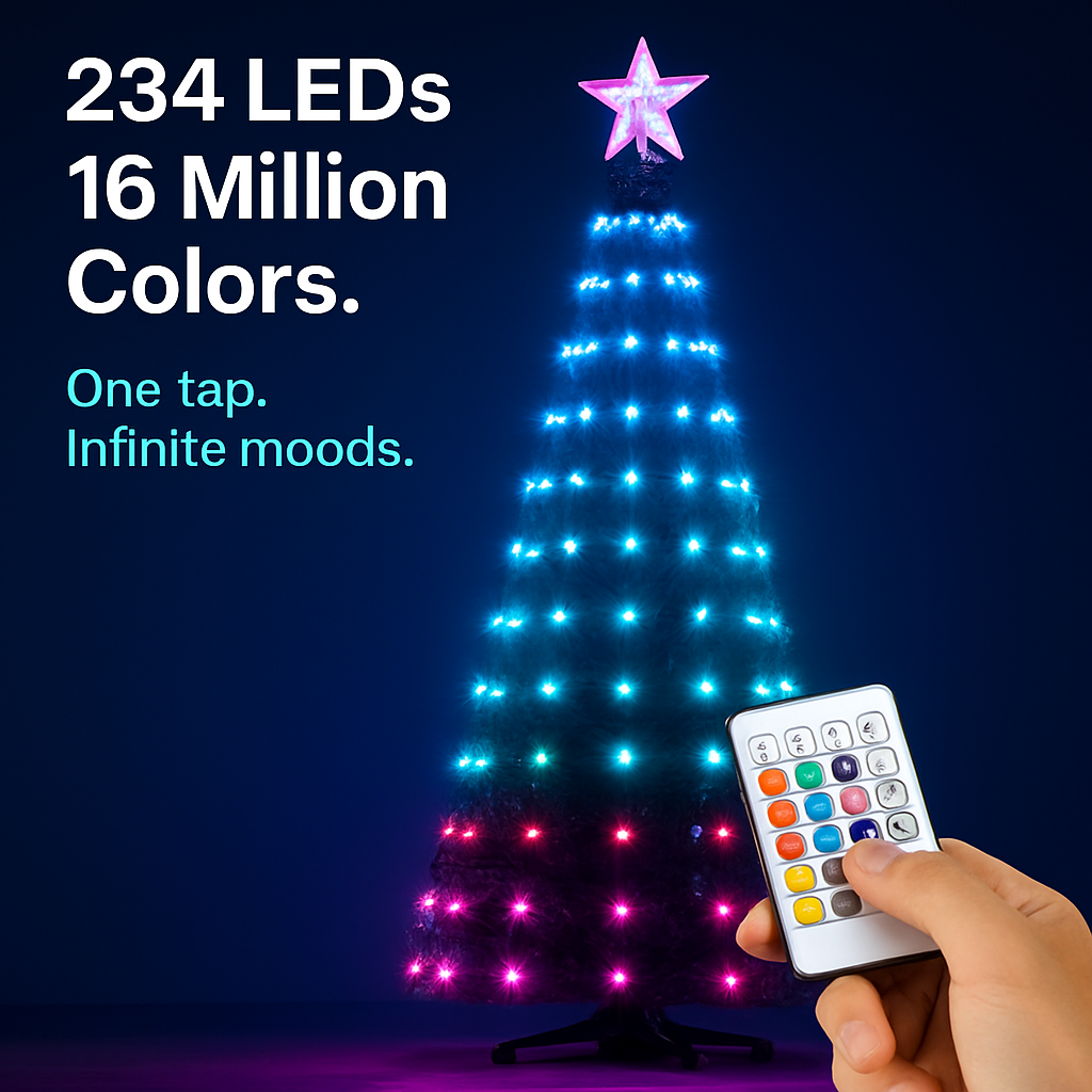 Collapsible Christmas Tree Lights with Remote App Control