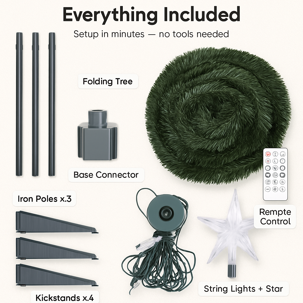 Collapsible Christmas Tree Lights with Remote App Control