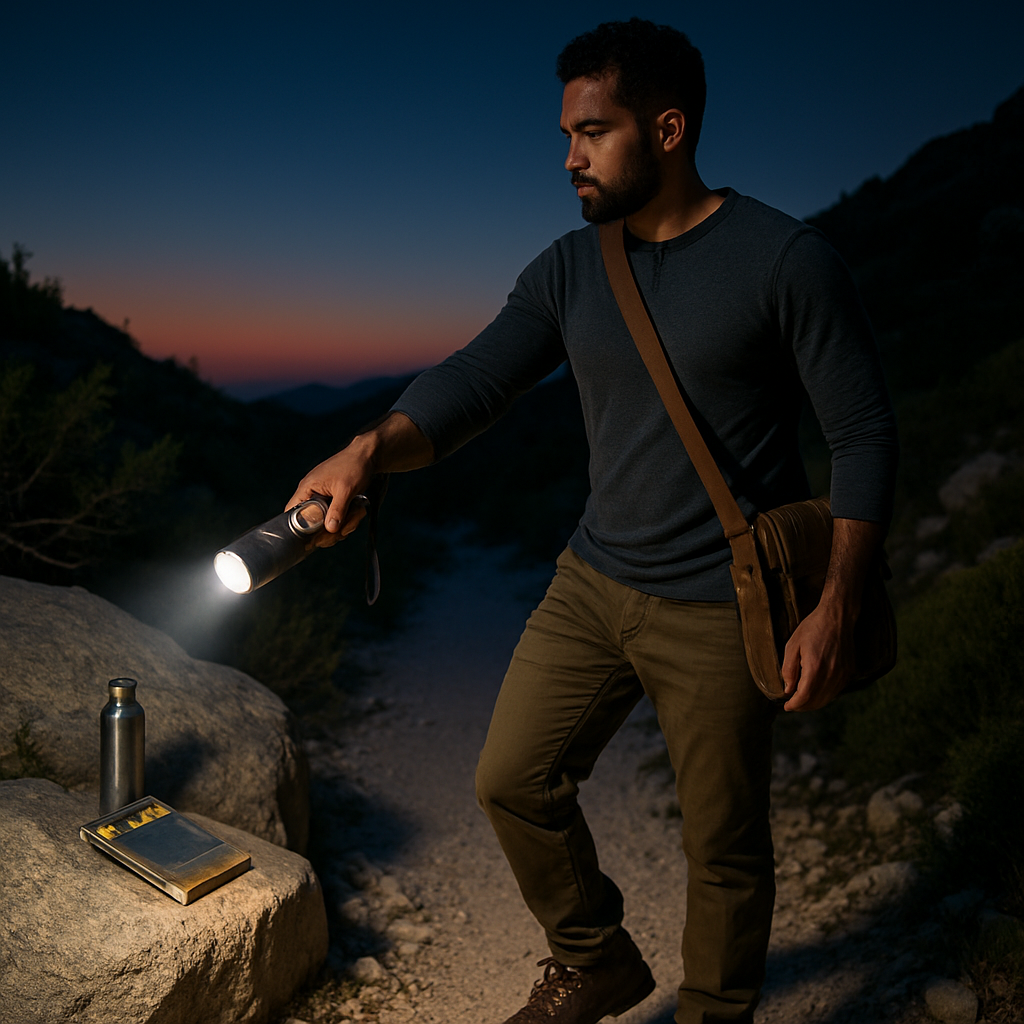 Tactical LED Flashlight Zoomable Spotlight for Outdoor Use
