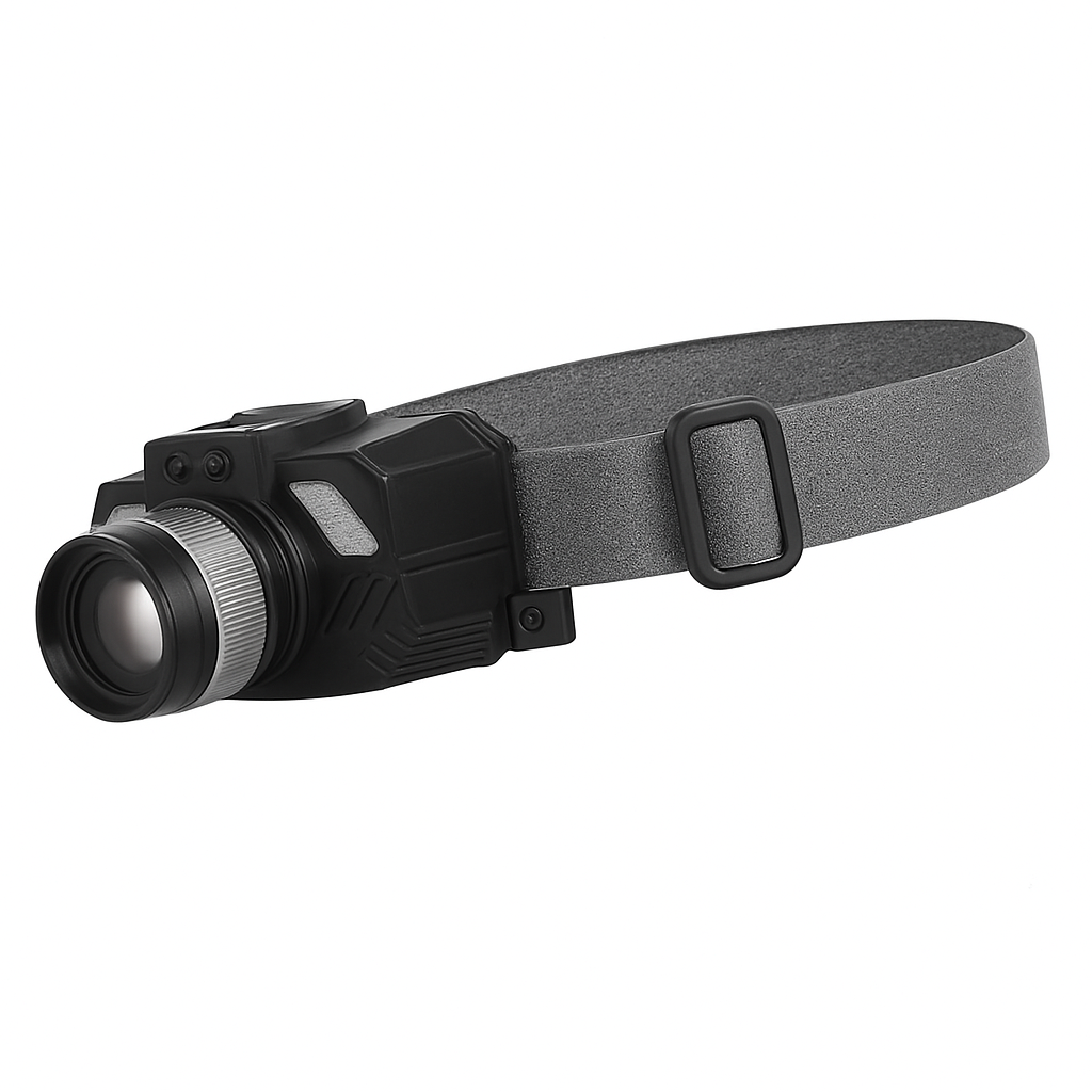 Motion Sensor LED Headlamp with Zoomable Beam and 3 Modes