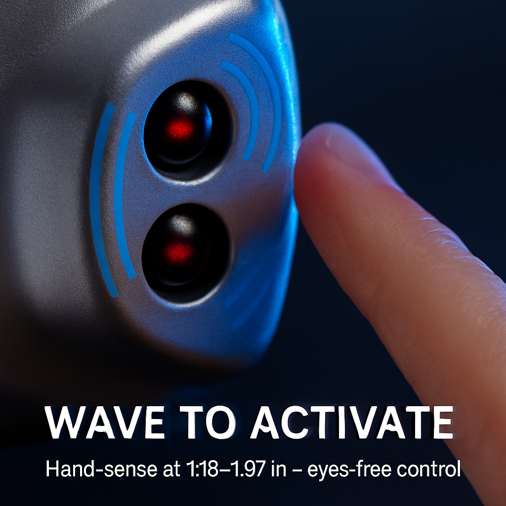 Rechargeable Headlamp with Motion Sensor 3 Lighting Modes
