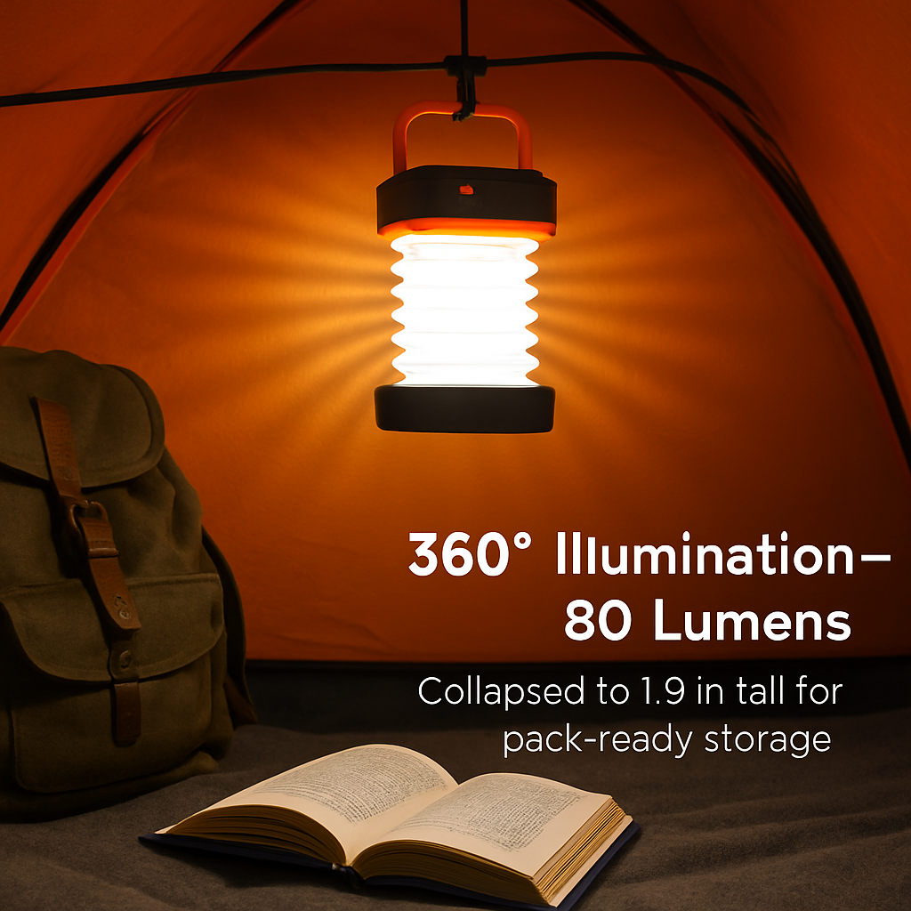 Solar Camping Lantern Collapsible Tent Lamp