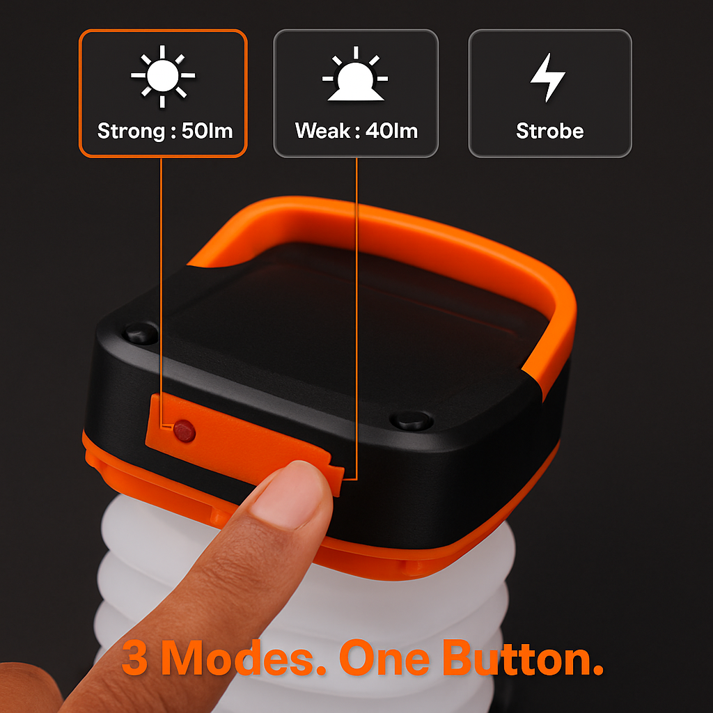 Solar Camping Lantern Collapsible Tent Lamp