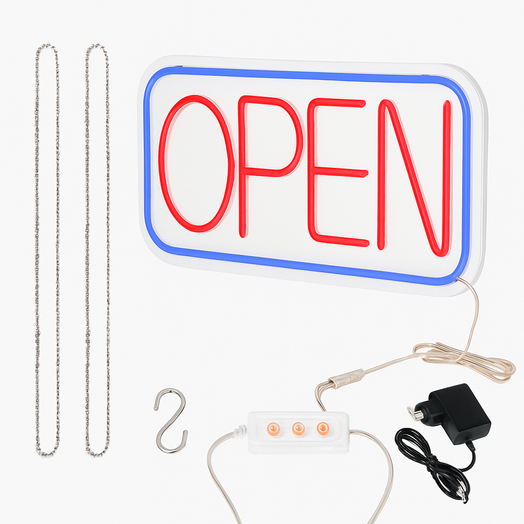 LED Open Sign with Adjustable Brightness