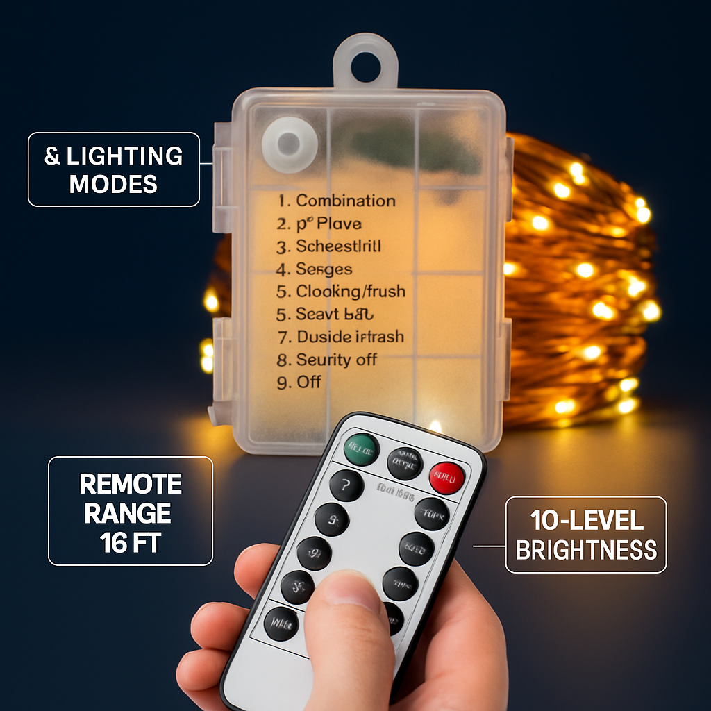 LED String Lights with Copper Wire 100 LEDs