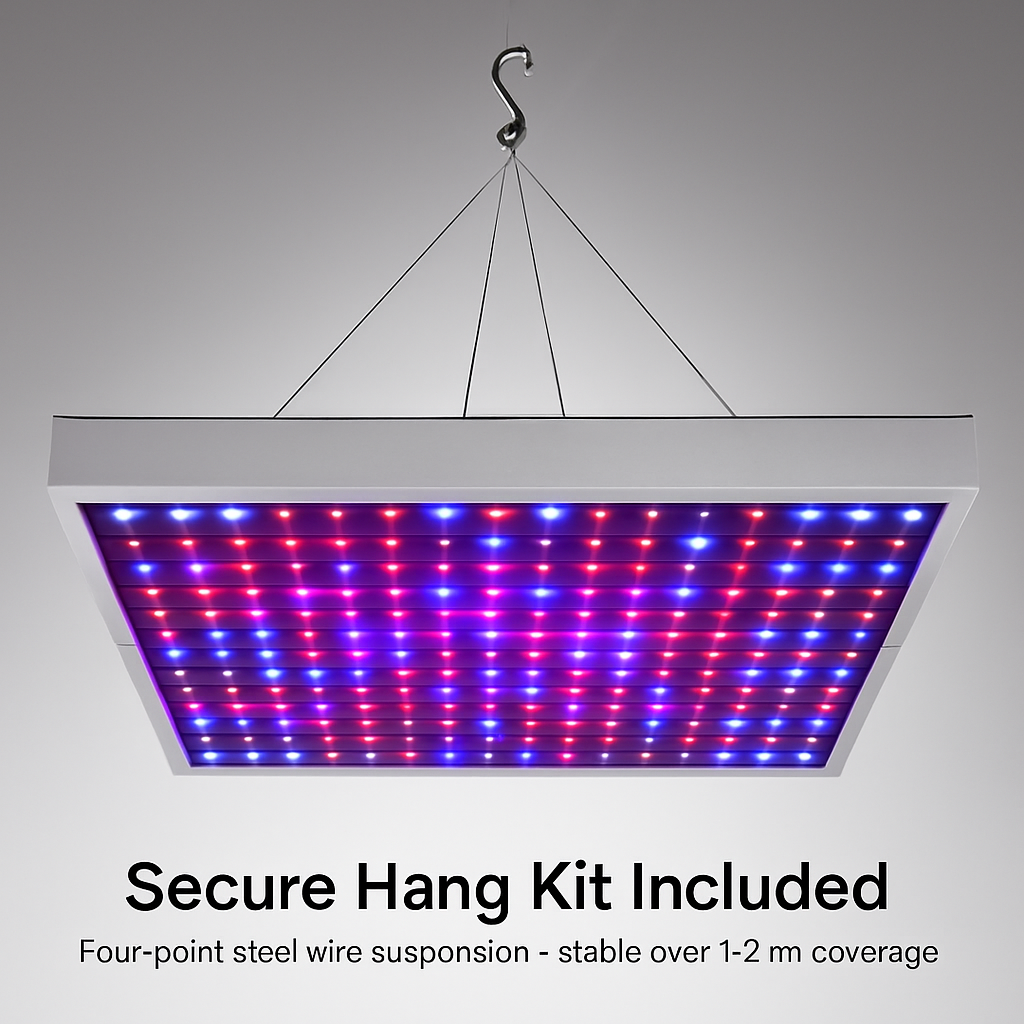 LED Grow Light Full Spectrum Hanging 225 LEDs Plant Grow Lamp Indoor Grow Light for Greenhouse Succulents Seedlings Plants Veg and Flower（15W LEDs）
