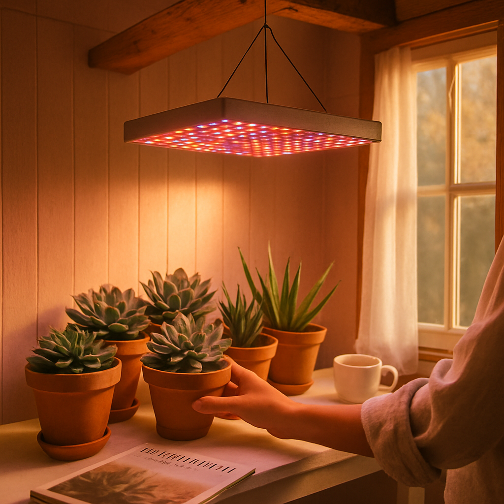 LED Grow Light Full Spectrum Hanging 225 LEDs Plant Grow Lamp Indoor Grow Light for Greenhouse Succulents Seedlings Plants Veg and Flower（15W LEDs）