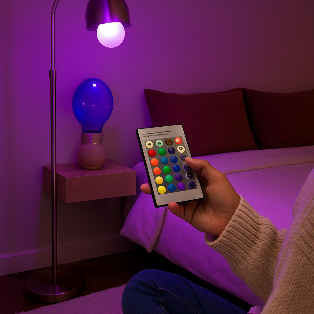 16 Colors Change LED Bulbs E27 3W RGB Dimmable Mood Lighting Lamp IR Remote Control