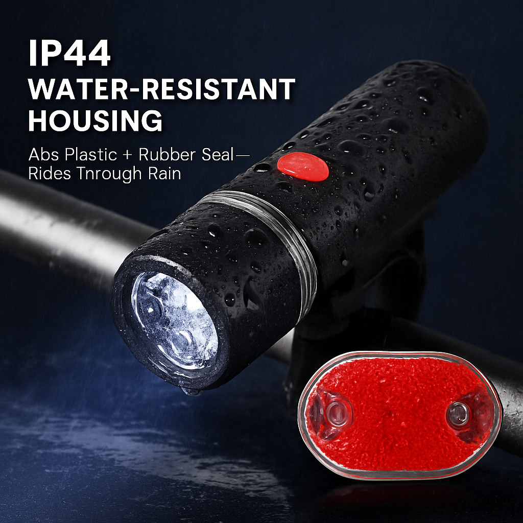 Bike Front and Rear Light Set with Quick-Release Mounts