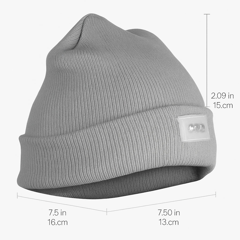 Unisex 5 LED Knitted Beanie Winter Warm Hat Camping Jogging Running Cap Headlamp