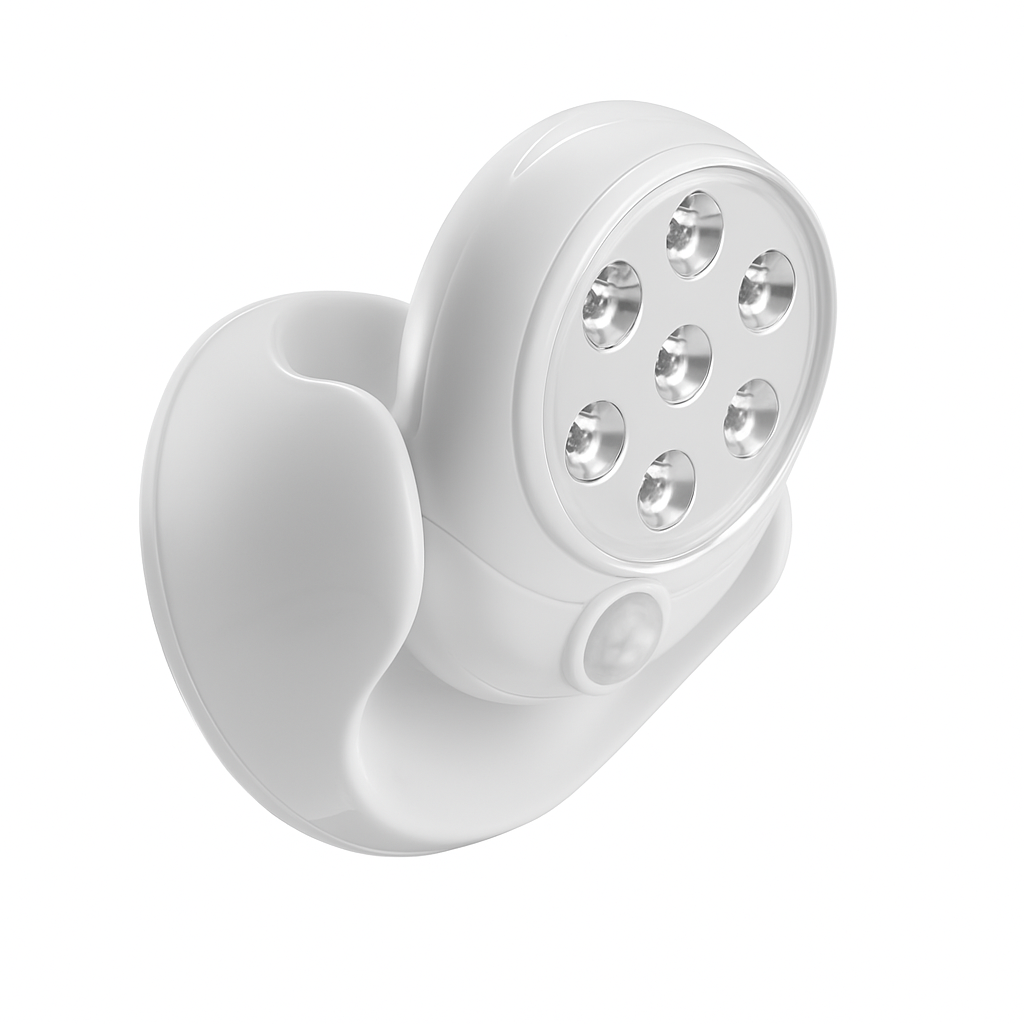 Wireless LED Spotlight 90 ° Motion Sensor Night Lamp 360°Rotate Cordless Stairs Lights Battery Operated w/23ft Sensing Range for Closet Bathroom