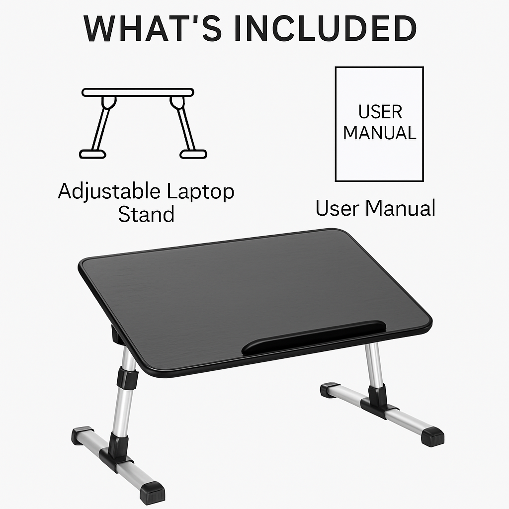 Foldable Laptop Stand for Bed, Sofa & Desk Use