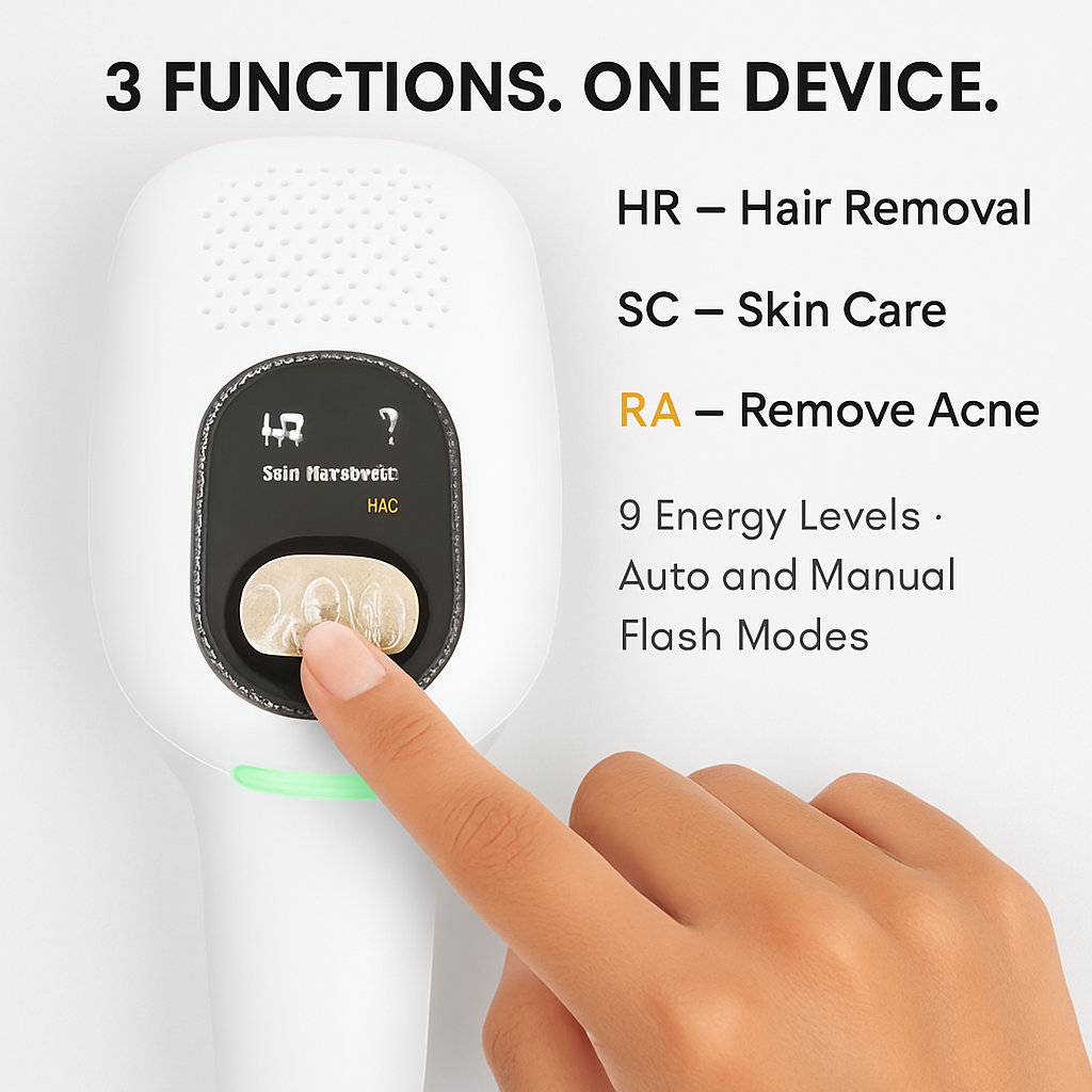 3-in-1 Ice Cooling IPL Hair Removal for Home Use