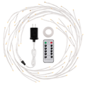 Lighted Birch Garland with Timer, 8 Modes, Outdoor