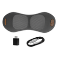 3 In 1 Electric Lumbar Massager Support Pillow Plug-in Memory Foam Lower Back Massager with Heat Vibration Airbag Stretching Adapter for Pain Relief